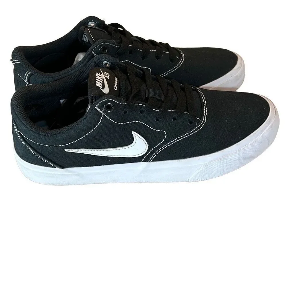 Nike SB Charge Size 6.5Y Black Canvas Sneakers